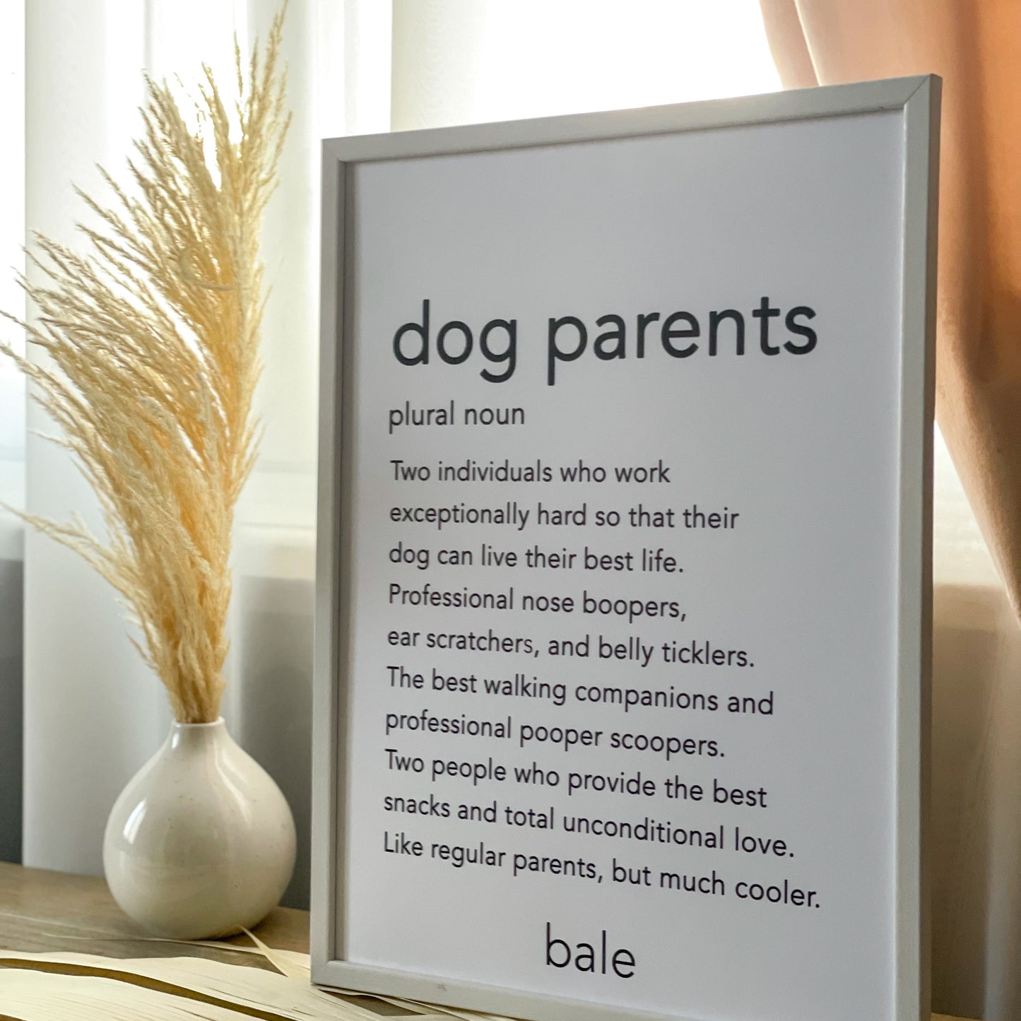 Bale • Framed Print ''Dog Parents''