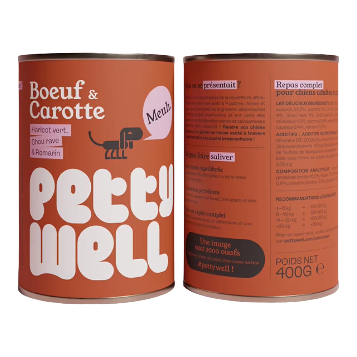 Petty Well • Pâté with Beef, Carrots & Green beans 400g