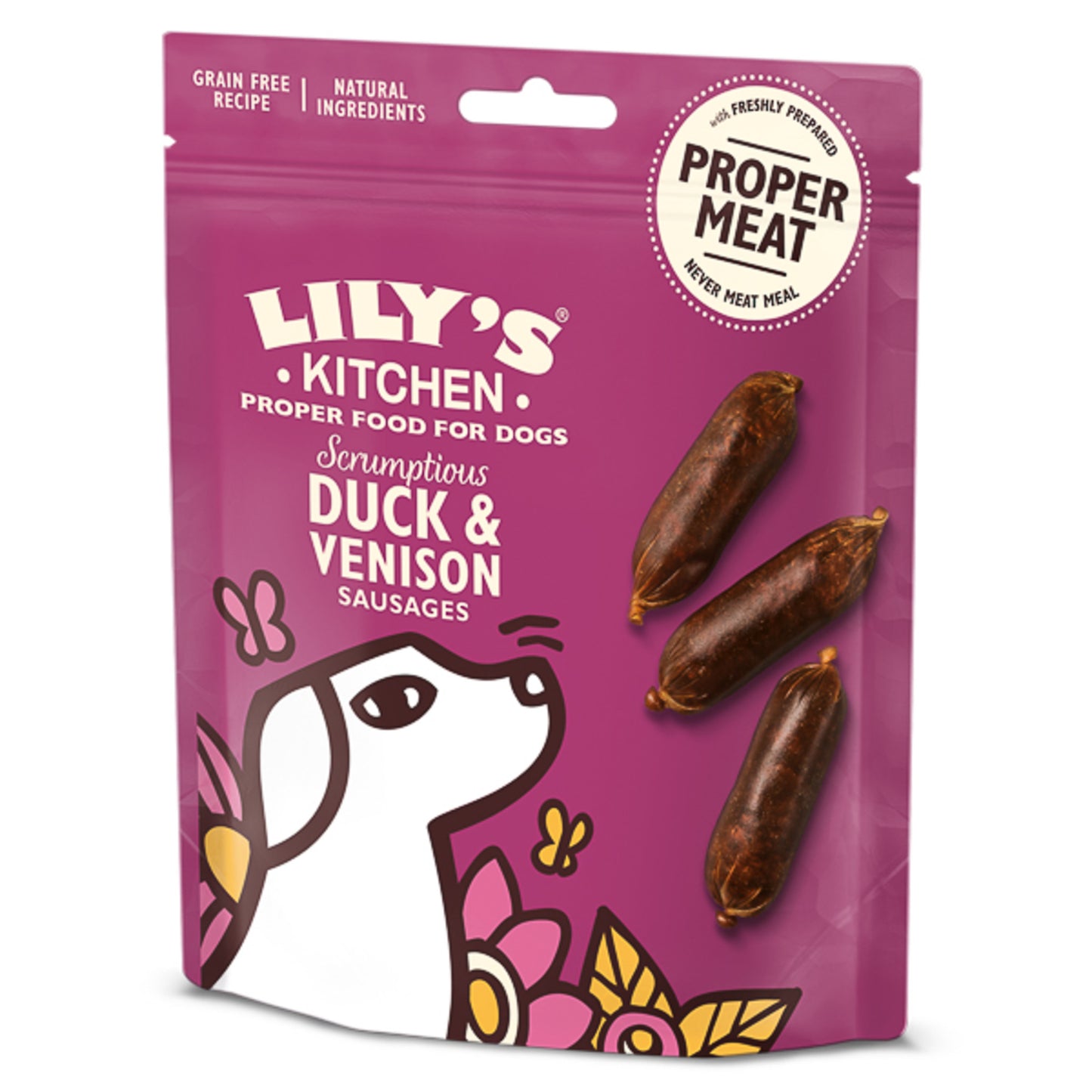 Lily's Kitchen • Scrumptious Duck and Venison Sausages Dog Treats 70g