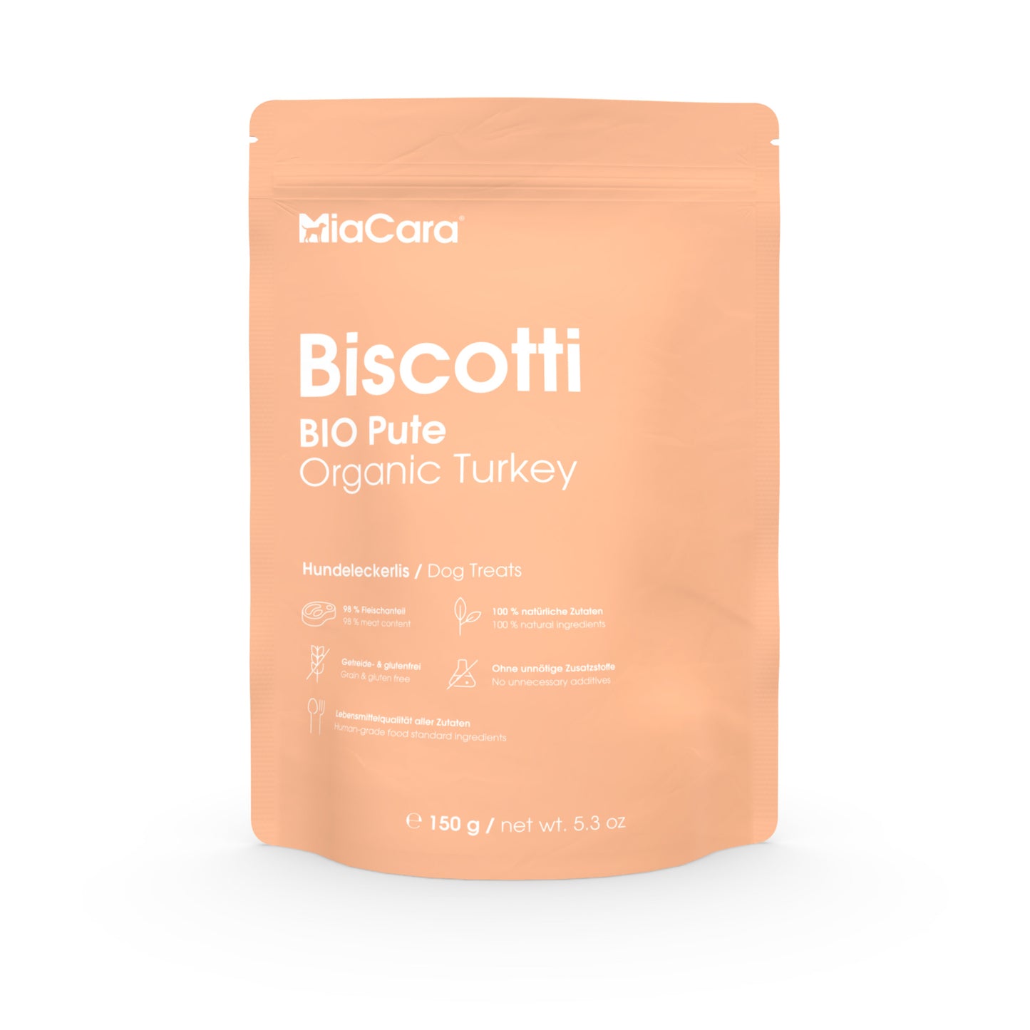 MiaCara • Recompense Biscotti (carne organică de curcan) 150g