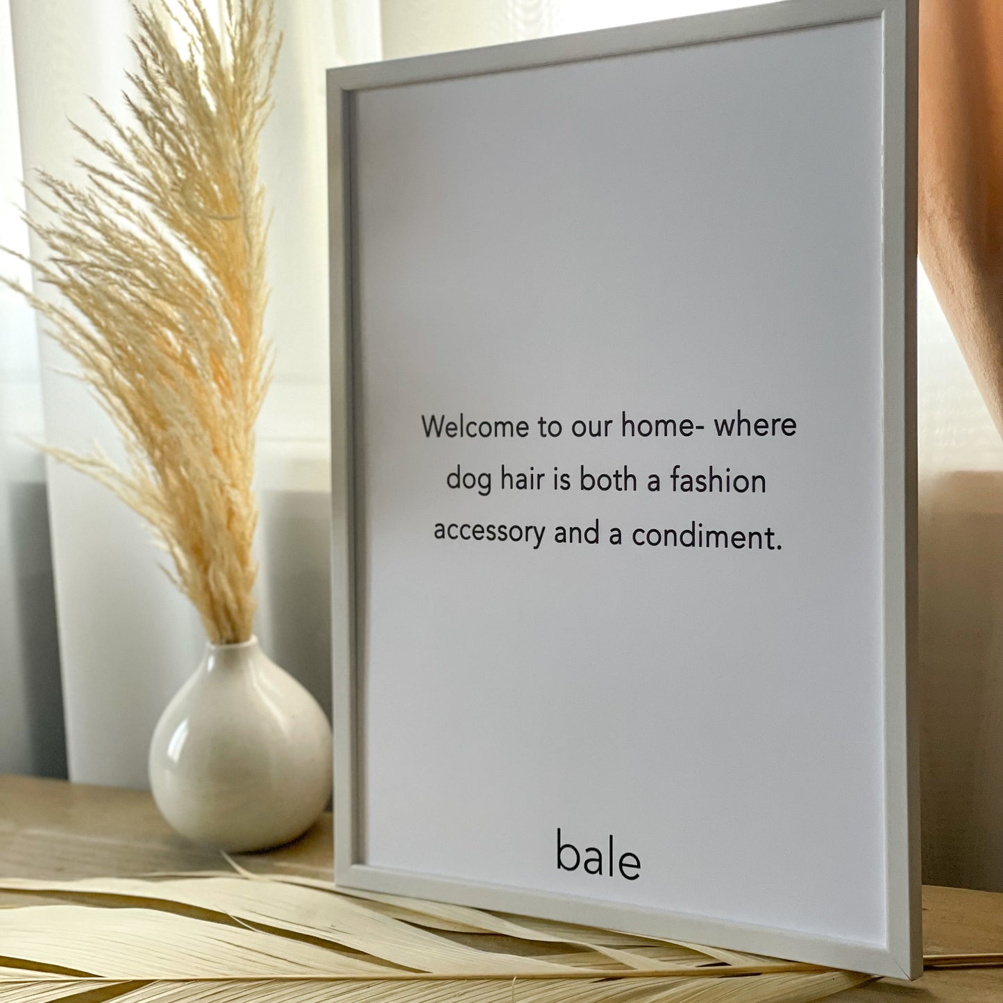 Bale • Framed Print ''Dog Hair''