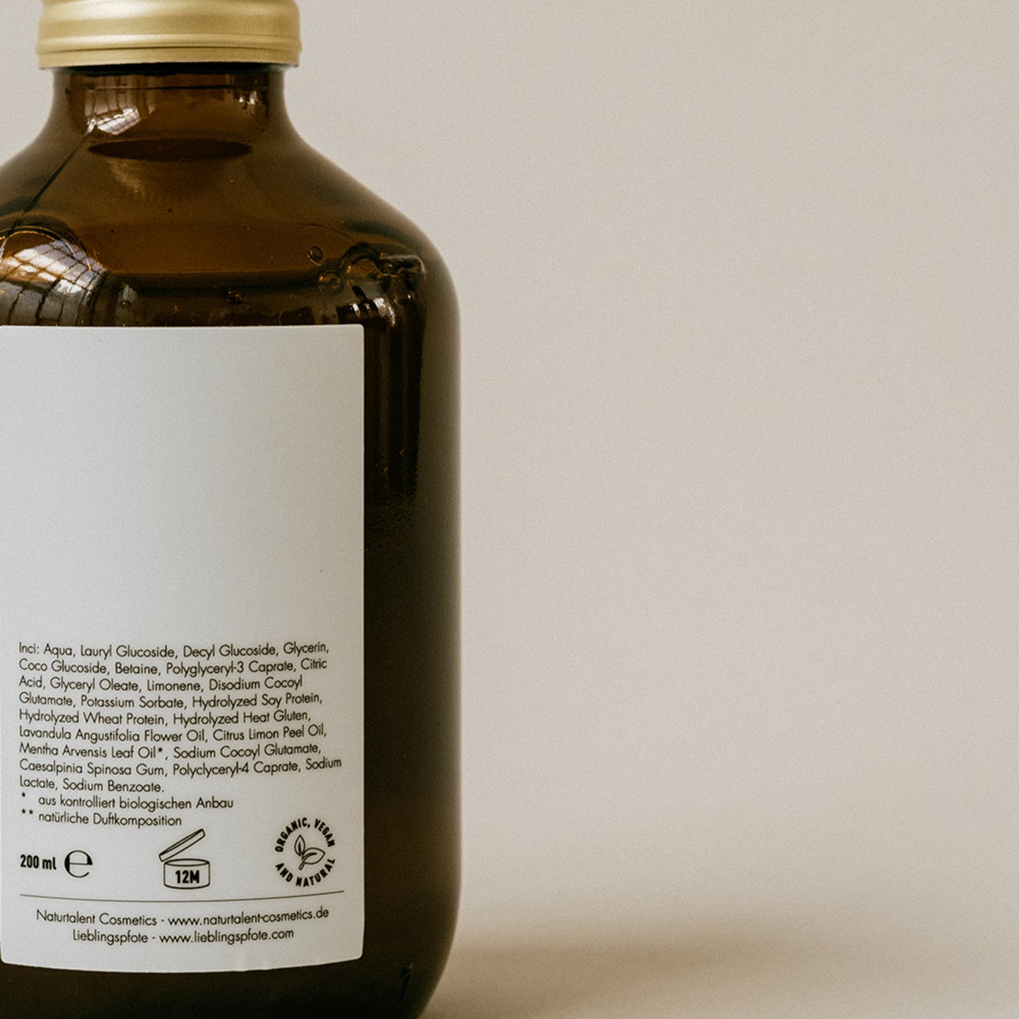 Lieblingspfote • Natural Dog Shampoo (lemon-lavender-mint) 200ml
