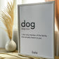 Bale • Print Înrămat ''Dog''