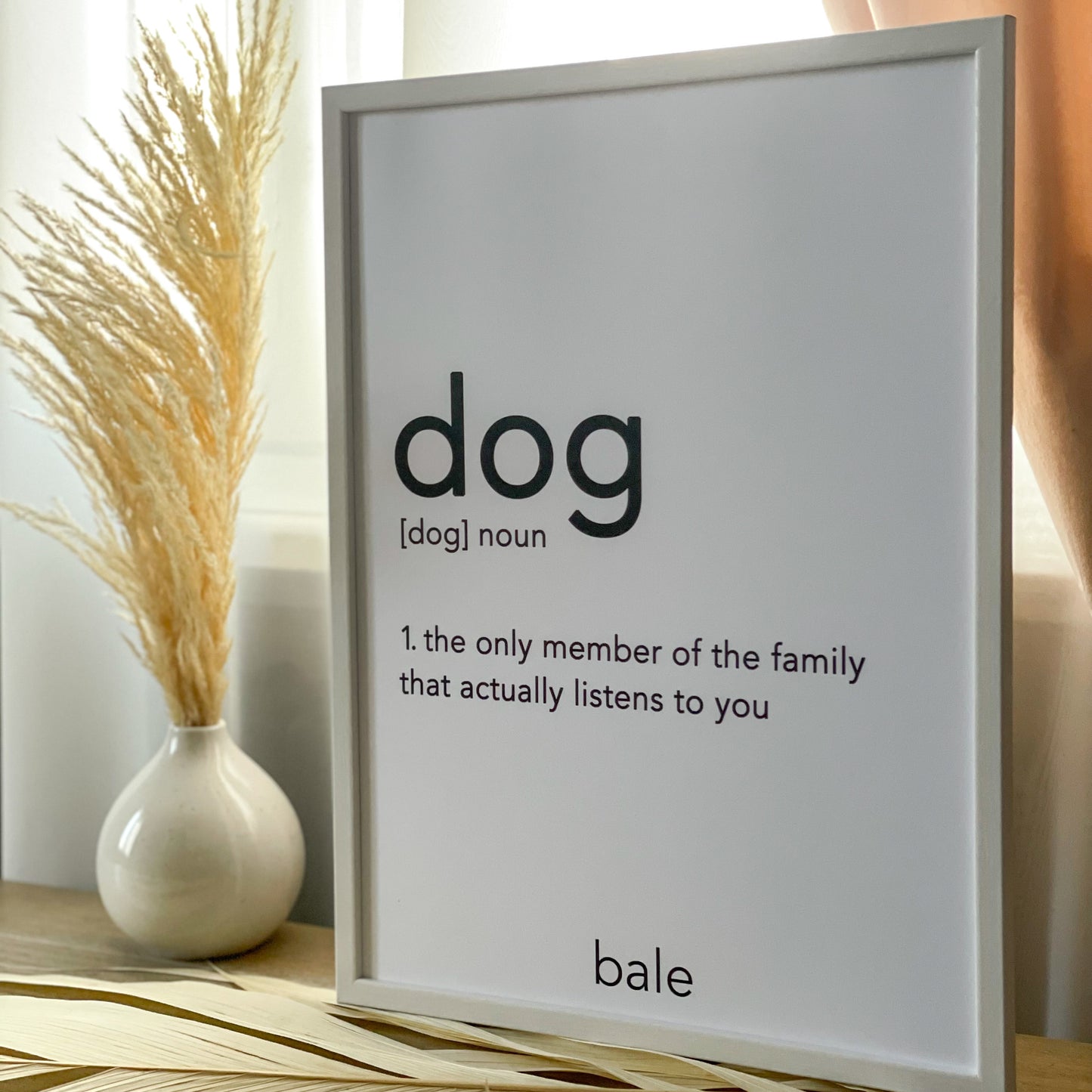 Bale • Print Înrămat ''Dog''