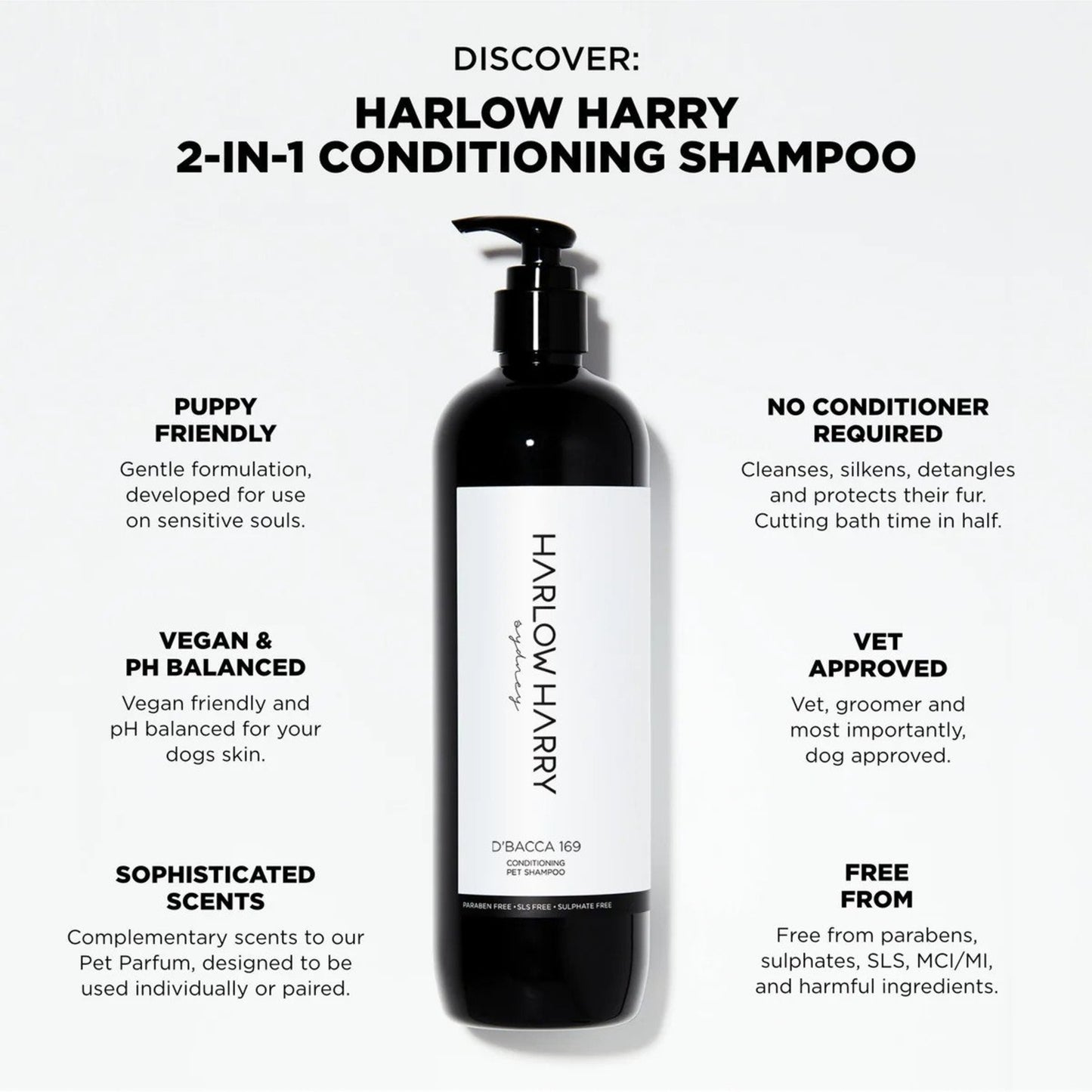 Harlow Harry • Șampon Hidratant 2-în-1 D'Bacca 169 500ml