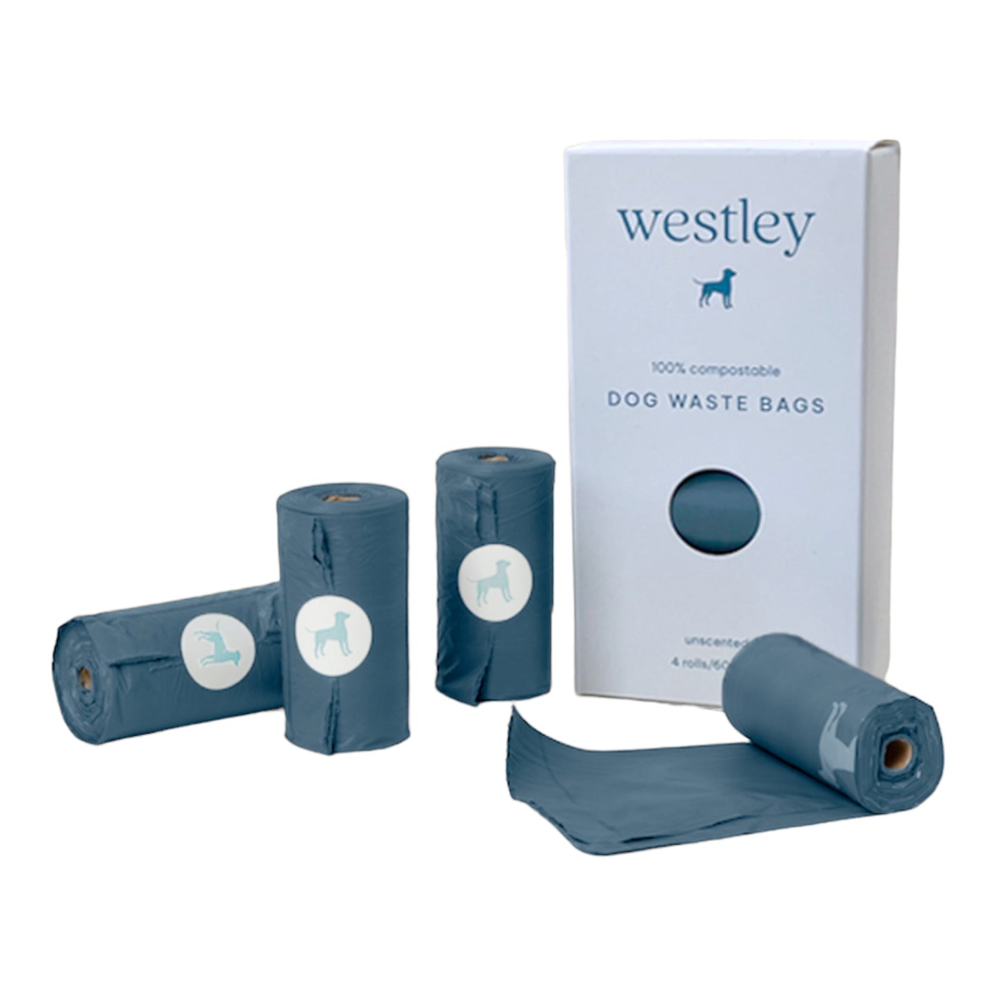 Westley • Compostable Poop Bags (box of 4 rolls)
