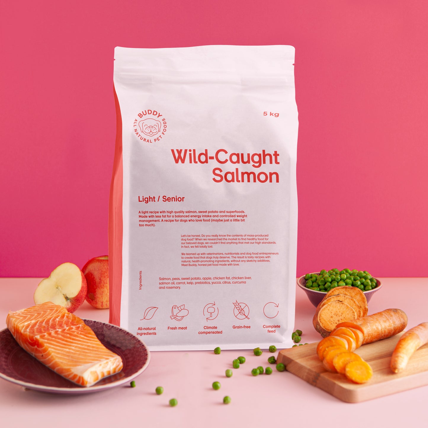 Buddy • Wild-Caught Salmon (Light/Senior) 2kg