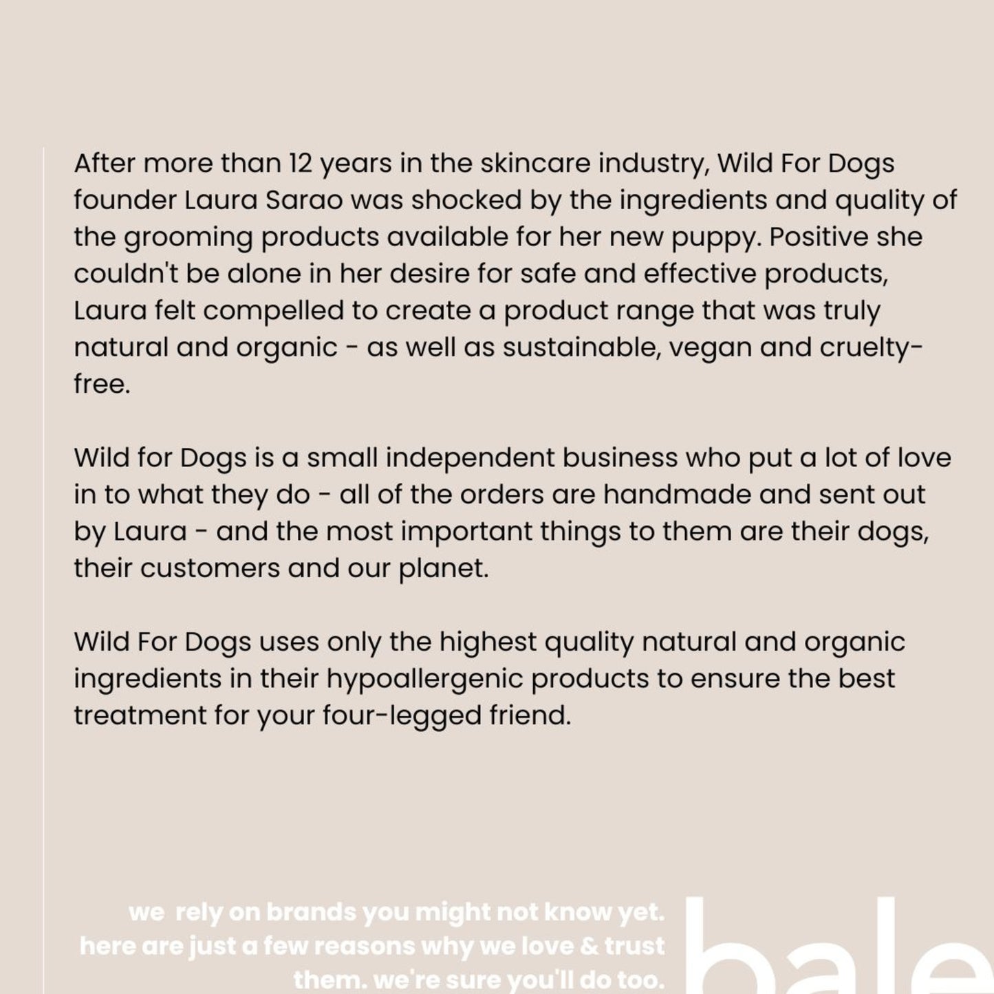 Wild for Dogs • So Fresh So Clean-Organic Dog Shampoo 300ml (plastic-free)