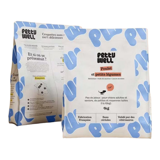Petty Well • Mâncare uscată cu Pui și Legume 1 kg